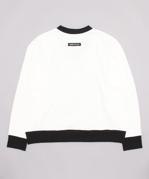 BASIC COTTON(ベーシックコットン)の「【BASIC COTTON/ベーシックコットン】MIX V MTM / Vネック スウェット トレーナー(スウェット・メンズ・ホワイト/ブラック・ONE SIZE)」の12枚目の写真
