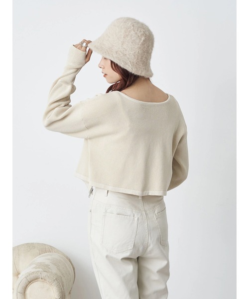 earth music&ecology（アースミュージックアンドエコロジー）の「Wジップニットカーディガン（カーディガン/ボレロ・レディース・ブラック/ベージュ/ブルー・FREE）」の5枚目の写真