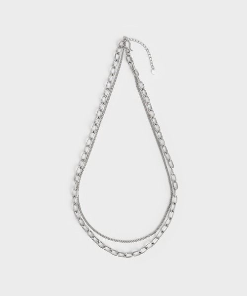 CHARLES & KEITH（チャールズ & キース）の「ダブルチェーン チョーカー（ネックレス・レディース・シルバー/ゴールド/ゴールド系その他・FREE）」の4枚目の写真