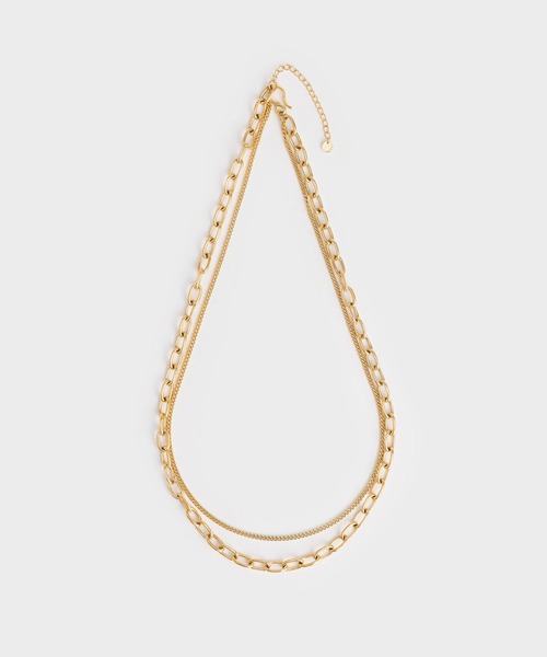 CHARLES & KEITH（チャールズ & キース）の「ダブルチェーン チョーカー（ネックレス・レディース・シルバー/ゴールド/ゴールド系その他・FREE）」の8枚目の写真