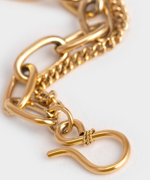 CHARLES & KEITH（チャールズ & キース）の「ダブルチェーン チョーカー（ネックレス・レディース・シルバー/ゴールド/ゴールド系その他・FREE）」の10枚目の写真