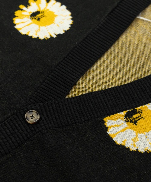 NYLAUS（ナイラス）の「別注 フラワージャガード ルーズニットカーディガン（カーディガン/ボレロ・メンズ・ブラック/グリーン/イエロー・M/L）」の19枚目の写真