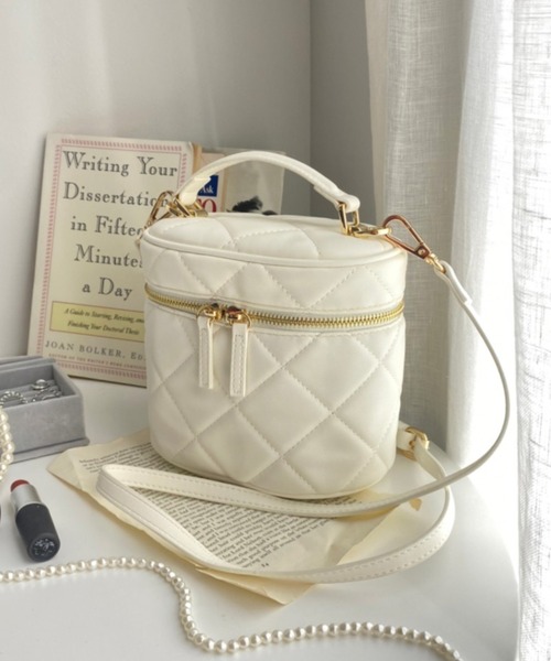 WEGO(ウィゴー)の「WEGO/バニティーショルダーバッグ(ショルダーバッグ・レディース・ブラック系その他/その他1/ホワイト系その他/ホワイト/ブラック・FREE)」の3枚目の写真