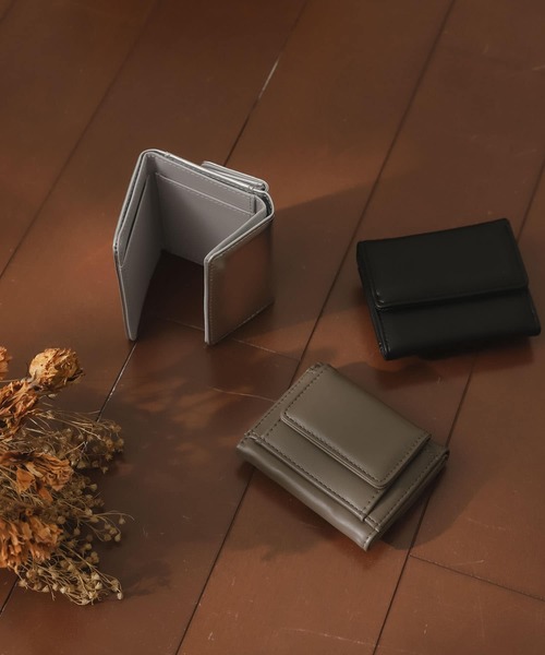 SENSE OF PLACE by URBAN RESEARCH（センスオブプレイスバイアーバンリサーチ）の「ミニマムコンパクトウォレット（財布・レディース・ブラック/シルバー/モカ・ONE）」の4枚目の写真