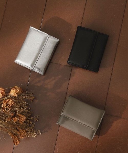 SENSE OF PLACE by URBAN RESEARCH（センスオブプレイスバイアーバンリサーチ）の「ミニマムコンパクトウォレット（財布・レディース・ブラック/シルバー/モカ・ONE）」の5枚目の写真