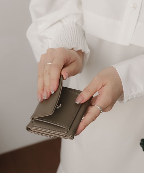 SENSE OF PLACE by URBAN RESEARCH（センスオブプレイスバイアーバンリサーチ）の「ミニマムコンパクトウォレット（財布・レディース・ブラック/シルバー/モカ・ONE）」の6枚目の写真