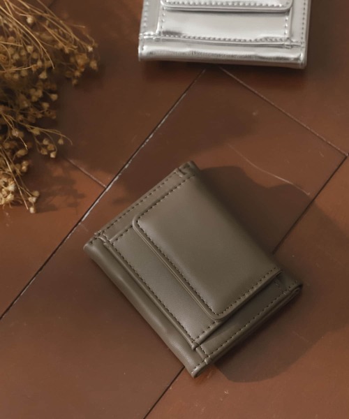 SENSE OF PLACE by URBAN RESEARCH（センスオブプレイスバイアーバンリサーチ）の「ミニマムコンパクトウォレット（財布・レディース・ブラック/シルバー/モカ・ONE）」の17枚目の写真