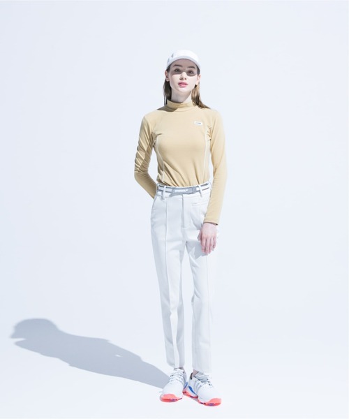 CPG GOLF（シーピージーゴルフ）の「Warm type long sleeve shirt piping（ウオームタイプロングスリーブシャツパイピング）（Tシャツ/カットソー・レディース・ホワイト/ブラック/ベージュ・SMALL/MEDIUM/LARGE）」の9枚目の写真