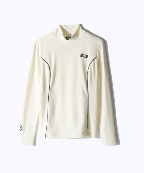 CPG GOLF（シーピージーゴルフ）の「Warm type long sleeve shirt piping（ウオームタイプロングスリーブシャツパイピング）（Tシャツ/カットソー・レディース・ホワイト/ブラック/ベージュ・SMALL/MEDIUM/LARGE）」の6枚目の写真
