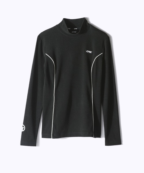 CPG GOLF（シーピージーゴルフ）の「Warm type long sleeve shirt piping（ウオームタイプロングスリーブシャツパイピング）（Tシャツ/カットソー・レディース・ホワイト/ブラック/ベージュ・SMALL/MEDIUM/LARGE）」の5枚目の写真
