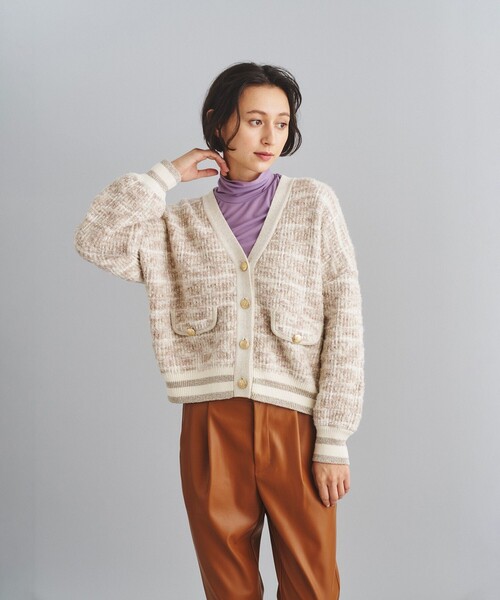 Diagram（ダイアグラム）の「ツイードトリミングニットカーディガン（カーディガン/ボレロ）」 - WEAR