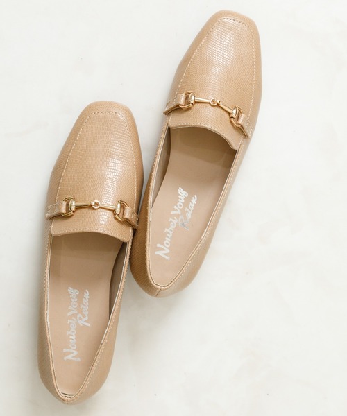 Noubel Voug Relax（ヌーベルヴォーグリラックス）の「リザード型押しビットローファーパンプス（ローファー・レディース・ダークベージュ/ベージュ/ダークブラウン/ブラック・3L/S/M/L/LL）」の4枚目の写真