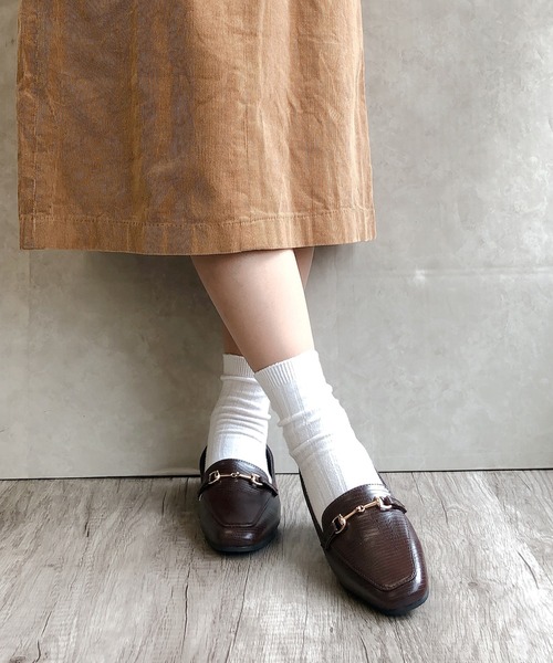 Noubel Voug Relax（ヌーベルヴォーグリラックス）の「リザード型押しビットローファーパンプス（ローファー・レディース・ダークベージュ/ベージュ/ダークブラウン/ブラック・3L/S/M/L/LL）」の14枚目の写真