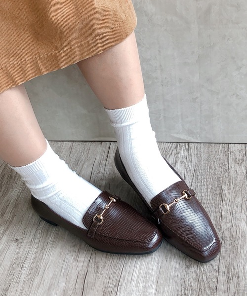 Noubel Voug Relax（ヌーベルヴォーグリラックス）の「リザード型押しビットローファーパンプス（ローファー・レディース・ダークベージュ/ベージュ/ダークブラウン/ブラック・3L/S/M/L/LL）」の13枚目の写真