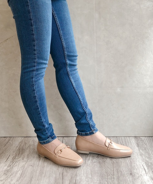 Noubel Voug Relax（ヌーベルヴォーグリラックス）の「リザード型押しビットローファーパンプス（ローファー・レディース・ダークベージュ/ベージュ/ダークブラウン/ブラック・3L/S/M/L/LL）」の11枚目の写真