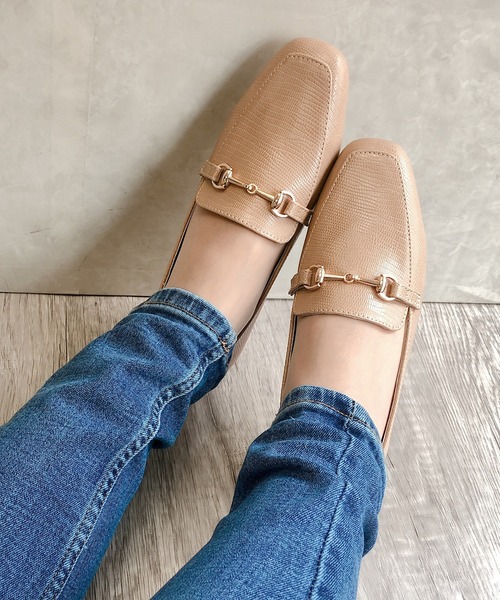 Noubel Voug Relax（ヌーベルヴォーグリラックス）の「リザード型押しビットローファーパンプス（ローファー・レディース・ダークベージュ/ベージュ/ダークブラウン/ブラック・3L/S/M/L/LL）」の18枚目の写真