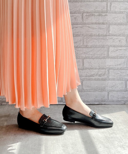 Noubel Voug Relax（ヌーベルヴォーグリラックス）の「リザード型押しビットローファーパンプス（ローファー・レディース・ダークベージュ/ベージュ/ダークブラウン/ブラック・3L/S/M/L/LL）」の20枚目の写真