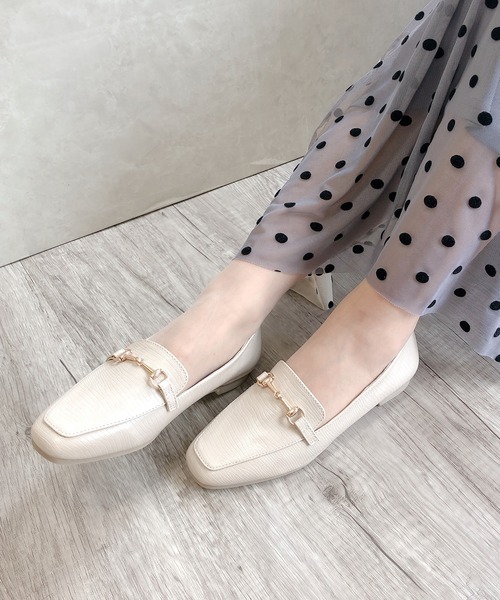 Noubel Voug Relax（ヌーベルヴォーグリラックス）の「リザード型押しビットローファーパンプス（ローファー・レディース・ダークベージュ/ベージュ/ダークブラウン/ブラック・3L/S/M/L/LL）」の21枚目の写真