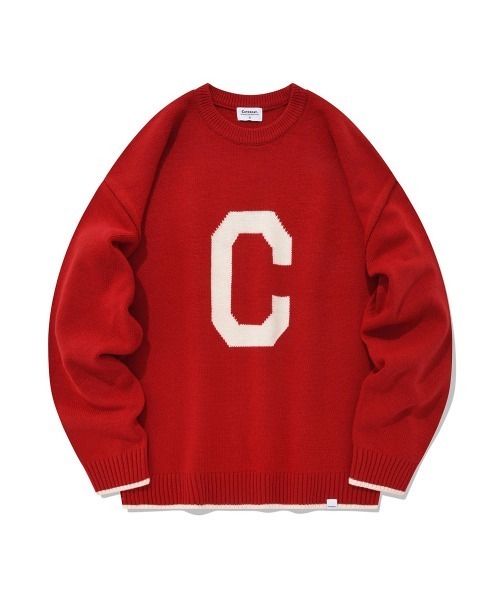 COVERNAT(カバーナット)の「【COVERNAT】C LOGO KNIT / カバーナット C ロゴ ニット(ニット/セーター・メンズ・レッド/ネイビー/グレー/ブラック/グリーン/オートミール・SMALL/LARGE/X-LARGE/MEDIUM)」の6枚目の写真