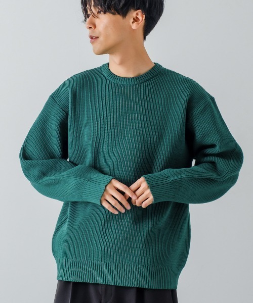 improves(インプローブス)の「【improves】クルーネック ニットセーター(ニット/セーター・メンズ・ブラウン/グリーン/アイボリー/ワイン・MEDIUM/LARGE)」の1枚目の写真