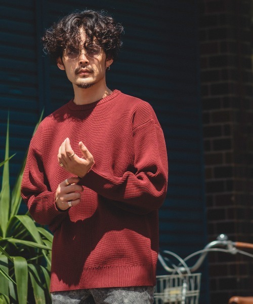 improves(インプローブス)の「【improves】クルーネック ニットセーター(ニット/セーター・メンズ・ブラウン/グリーン/アイボリー/ワイン・MEDIUM/LARGE)」の15枚目の写真