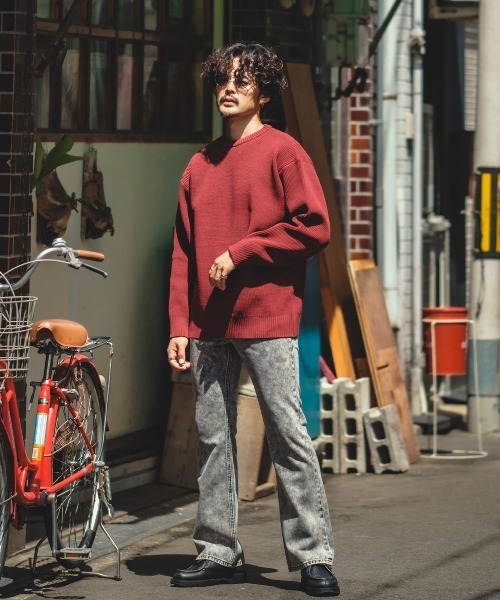 improves(インプローブス)の「【improves】クルーネック ニットセーター(ニット/セーター・メンズ・ブラウン/グリーン/アイボリー/ワイン・MEDIUM/LARGE)」の12枚目の写真