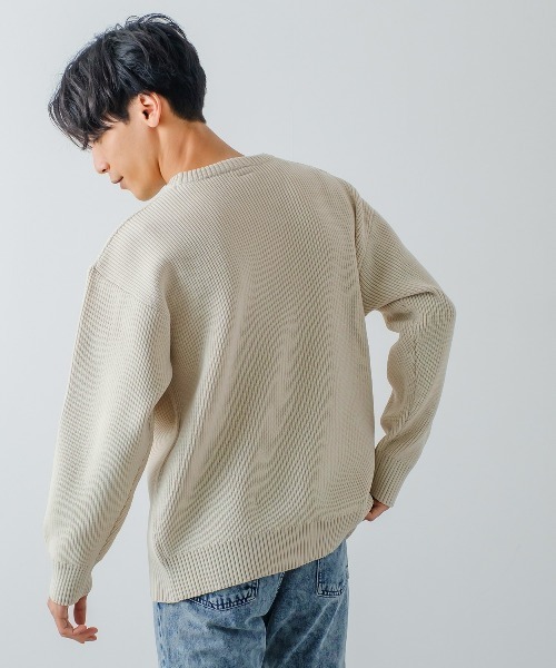 improves(インプローブス)の「【improves】クルーネック ニットセーター(ニット/セーター・メンズ・ブラウン/グリーン/アイボリー/ワイン・MEDIUM/LARGE)」の8枚目の写真