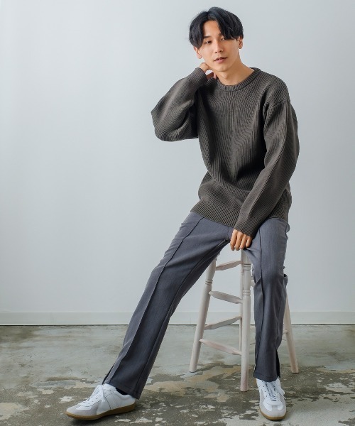 improves(インプローブス)の「【improves】クルーネック ニットセーター(ニット/セーター・メンズ・ブラウン/グリーン/アイボリー/ワイン・MEDIUM/LARGE)」の19枚目の写真