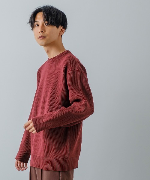 improves(インプローブス)の「【improves】クルーネック ニットセーター(ニット/セーター・メンズ・ブラウン/グリーン/アイボリー/ワイン・MEDIUM/LARGE)」の20枚目の写真