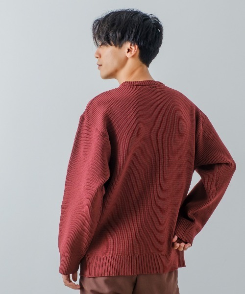 improves(インプローブス)の「【improves】クルーネック ニットセーター(ニット/セーター・メンズ・ブラウン/グリーン/アイボリー/ワイン・MEDIUM/LARGE)」の7枚目の写真