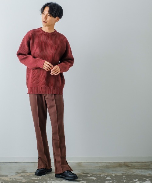 improves(インプローブス)の「【improves】クルーネック ニットセーター(ニット/セーター・メンズ・ブラウン/グリーン/アイボリー/ワイン・MEDIUM/LARGE)」の14枚目の写真