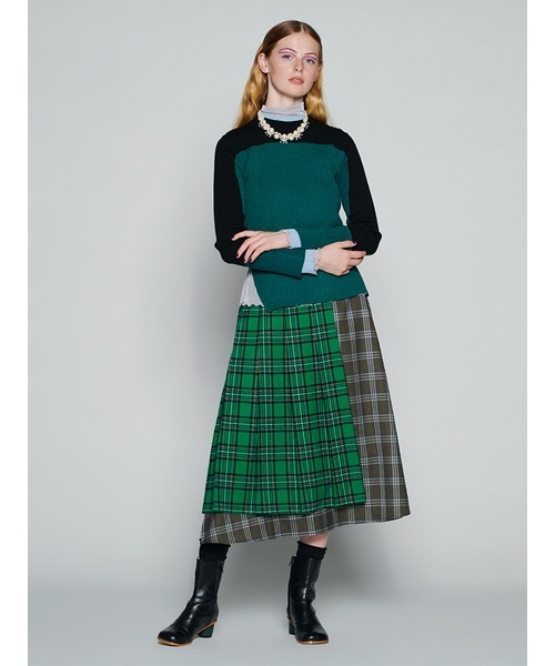 FURFUR（ファーファー）の「カラーブロックリブニット（ニット/セーター・レディース・ピンク/グリーン/イエロー・FREE）」の6枚目の写真