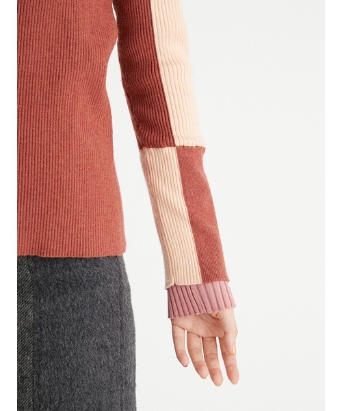 FURFUR（ファーファー）の「カラーブロックリブニット（ニット/セーター・レディース・ピンク/グリーン/イエロー・FREE）」の8枚目の写真