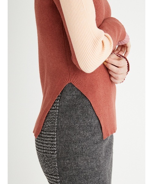 FURFUR（ファーファー）の「カラーブロックリブニット（ニット/セーター・レディース・ピンク/グリーン/イエロー・FREE）」の10枚目の写真