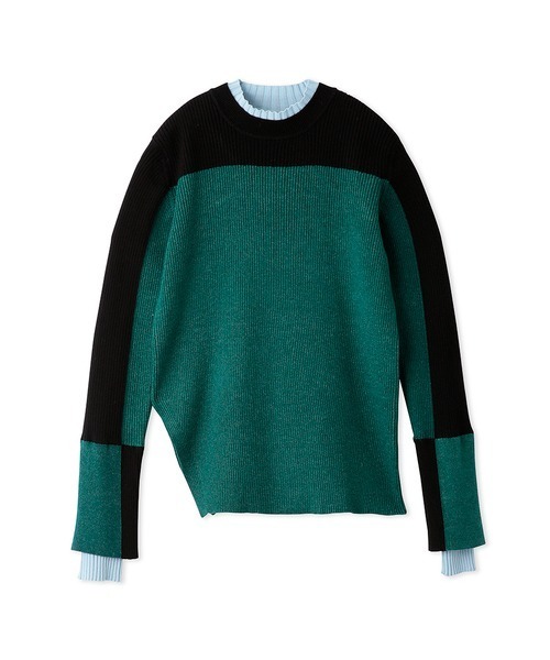 FURFUR（ファーファー）の「カラーブロックリブニット（ニット/セーター・レディース・ピンク/グリーン/イエロー・FREE）」の7枚目の写真