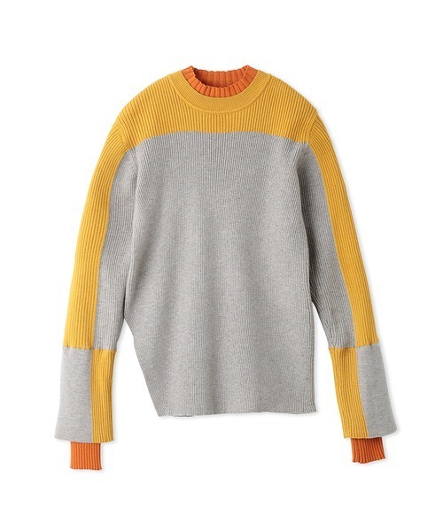 FURFUR（ファーファー）の「カラーブロックリブニット（ニット