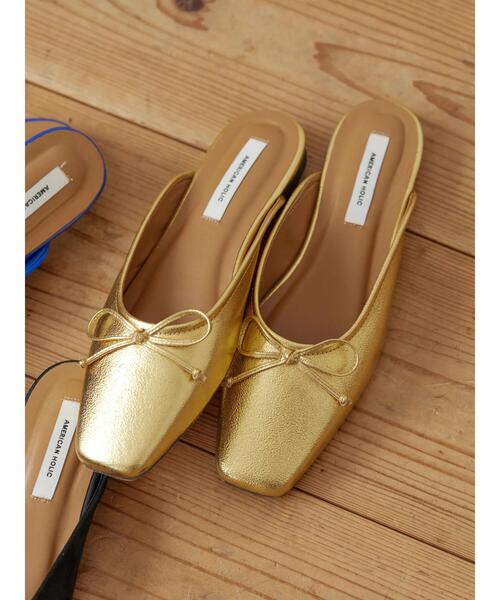 AMERICAN HOLIC（アメリカンホリック）の「バレエミュール（バレエシューズ・レディース・ブラック/ゴールド/ブルー・S/M/L）」の5枚目の写真