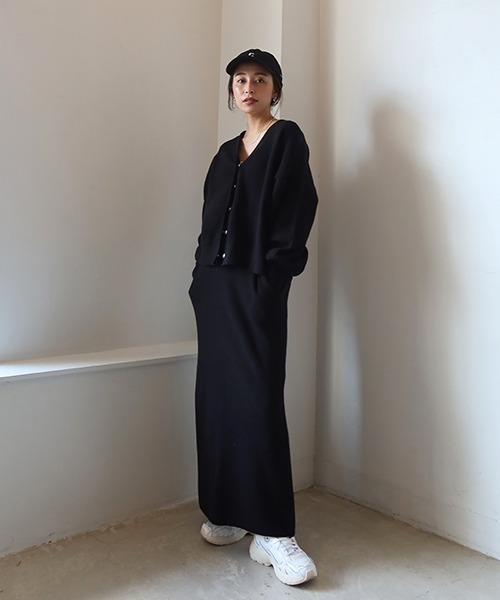 Ungrid - クレドナ 2wayワッフルニットカーディガンウォッシャブルワッフルニットSK Ungrid - クレドナ 2wayワッフルニットカーディガン