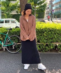 CREDONA（クレドナ）の「ウォッシャブルワッフルニットSK（スカート 