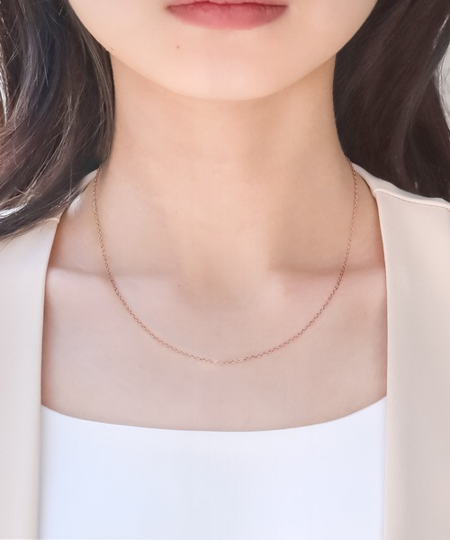 blackdia ocean(ブラックダイヤオーシャン)の「blackdia ocean シアーチェーンネックレス(ネックレス・レディース・シルバー/ゴールド/ピンクゴールド/ピンク系その他/ゴールド系その他/シルバー系その他・40cm/45cm/50cm)」の5枚目の写真