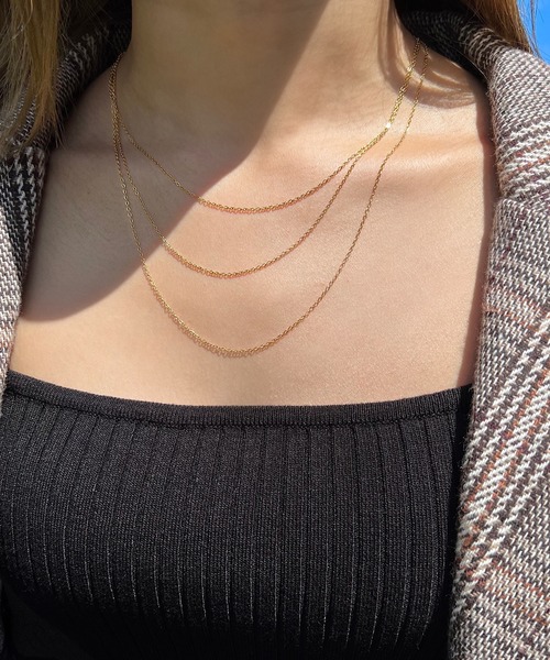 blackdia ocean(ブラックダイヤオーシャン)の「blackdia ocean シアーチェーンネックレス(ネックレス・レディース・シルバー/ゴールド/ピンクゴールド/ピンク系その他/ゴールド系その他/シルバー系その他・40cm/45cm/50cm)」の10枚目の写真