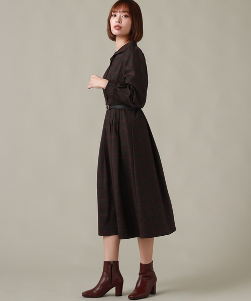 Cheek（チーク）の「クラシカルチェックワンピース（ワンピース・レディース・ブラウン/グレー/ダークグリーン系・SMALL/MEDIUM）」の14枚目の写真