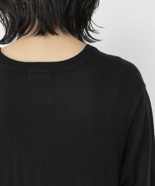 studio CLIP（スタディオクリップ）の「【洗濯機で洗える/毛玉になりにくい】12ゲージラクリルフレアーニットワンピース（ワンピース・レディース・ブルー/イエロー/ブラック・FREE）」の12枚目の写真