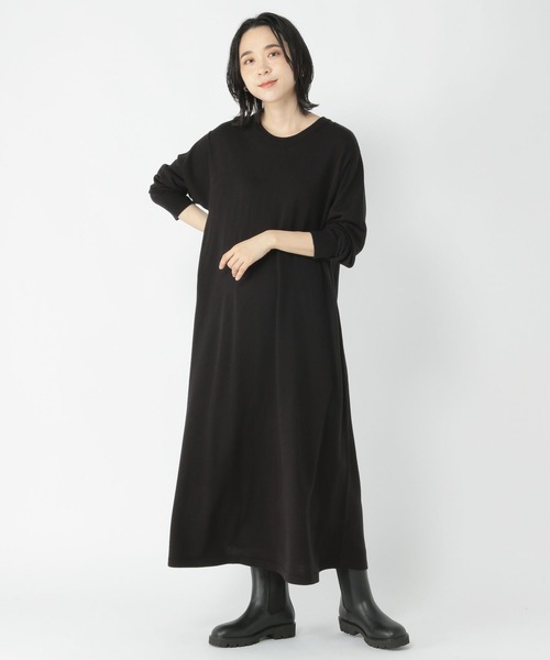 studio CLIP（スタディオクリップ）の「【洗濯機で洗える/毛玉になりにくい】12ゲージラクリルフレアーニットワンピース（ワンピース・レディース・ブルー/イエロー/ブラック・FREE）」の21枚目の写真