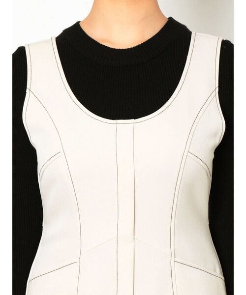 LAGUNAMOON（ラグナムーン）の「バイカラーステッチジャンパースカート（ジャンパースカート・レディース・パープル/ブラウン/アイボリー・SMALL/MEDIUM）」の20枚目の写真