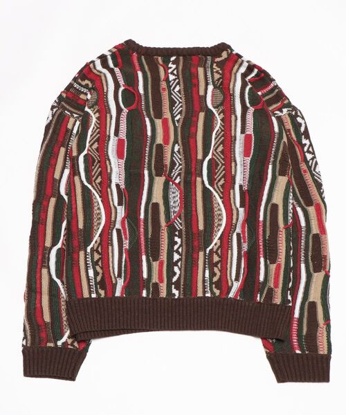 ８(eight)（エイト）の「３Ｄクルーネックニット（ニット/セーター・メンズ・ブラウン/グリーン/ネイビー/ネイビー系/ブラック・MEDIUM/LARGE）」の6枚目の写真