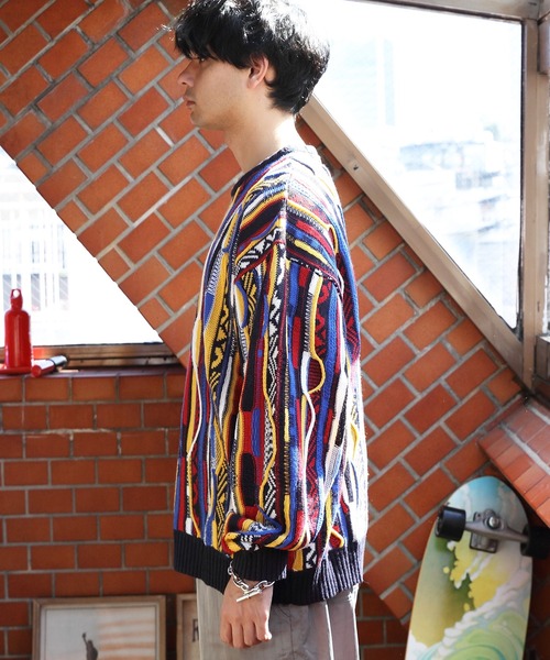 ８(eight)（エイト）の「３Ｄクルーネックニット（ニット/セーター・メンズ・ブラウン/グリーン/ネイビー/ネイビー系/ブラック・MEDIUM/LARGE）」の21枚目の写真