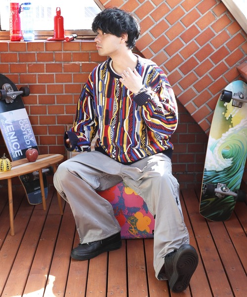 ８(eight)（エイト）の「３Ｄクルーネックニット（ニット/セーター・メンズ・ブラウン/グリーン/ネイビー/ネイビー系/ブラック・MEDIUM/LARGE）」の17枚目の写真