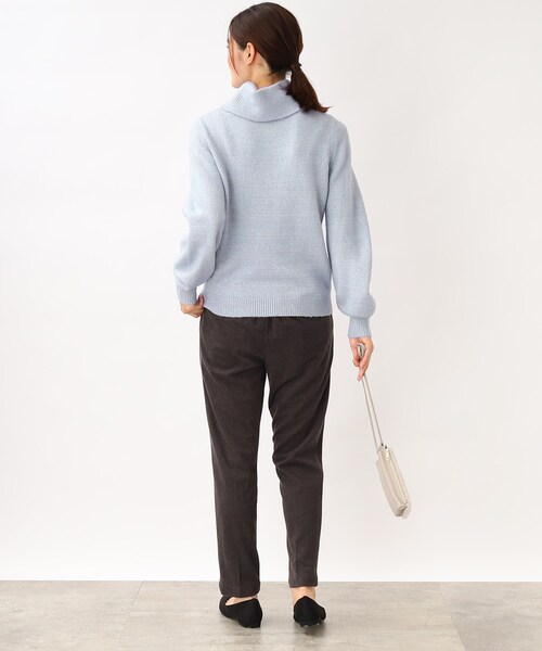 grove(グローブ)の「◆首元まであたたか!オフタートルニットプルオーバー(ニット/セーター・レディース・レモンイエロー/ナチュラル/ライトブルー/ライトパープル・02/03/04/01/05)」の21枚目の写真
