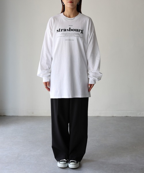 Riberry（リベリー）の「GILDAN strasbourgプリントロンT（Tシャツ/カットソー・レディース・ホワイト×ブラック/ブラック/ホワイト×グリーン/ホワイト×シルバー・LARGE）」の10枚目の写真